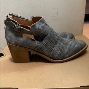 Maurices Charcoal Heeled Ankle Boots
